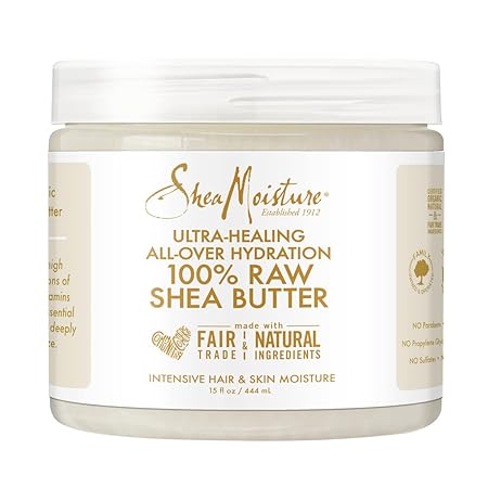 SheaMoisture Body Lotion for Dry Skin with 100% Raw Shea Butter, Sulfate-Free Skin Care (Pack of 1) | 15 oz | Packaging May Vary