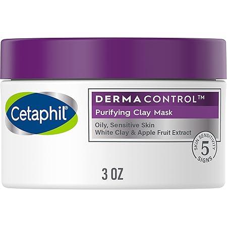 Cetaphil Clay Mask Pro, Dermacontrol Purifying Clay Face Mask With Bentonite Clay For Blackheads And Pores, Designed For Oily, Sensitive Skin, 3 Oz