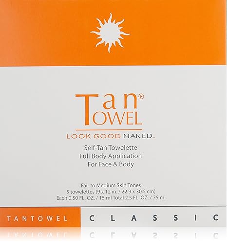 Tan Towel Tan Towel Full Body Classic 5 Pack, 0.5 FL OZ Each