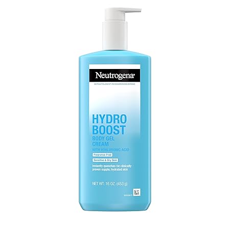 Neutrogena Hydro Boost Body Gel Cream With Hyaluronic Acid Moisturizer (Pack of 1) | Dry Skin | Fragrance-Free | 16 OZ