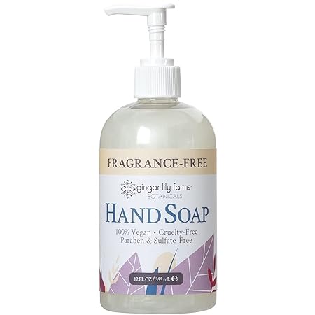 Ginger Lily Farms Botanicals All-Purpose Liquid Hand Soap, 12 fl oz (Pack of 1) | 100% Vegan | Cruelty-Free | Fragrance-Free