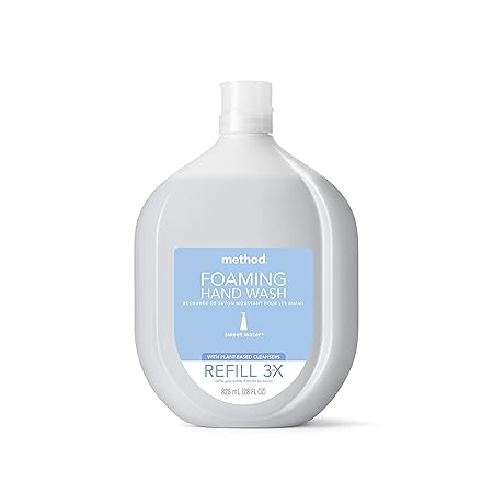 Method Foaming Hand Soap, 28 oz | Refill | Sweet Water | Recyclable | Biodegradable