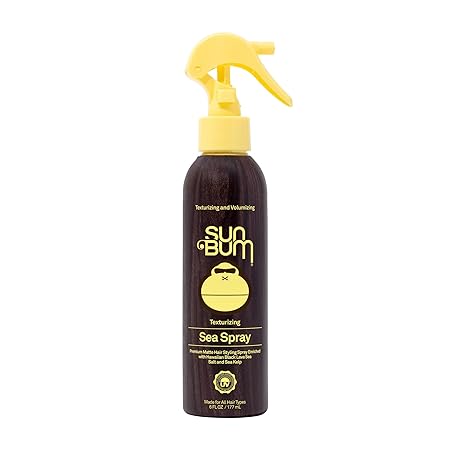 Sun Bum Sea Spray|Texturizing and Volumizing Sea Salt Spray | UV Protection With a Matte Finish | Medium Hold | For All Hair Types | 6 FL OZ Spray Bottle, Clear (80-41025)