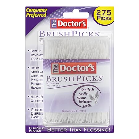 The Doctor's BrushPicks Interdental Toothpicks, 275 Picks