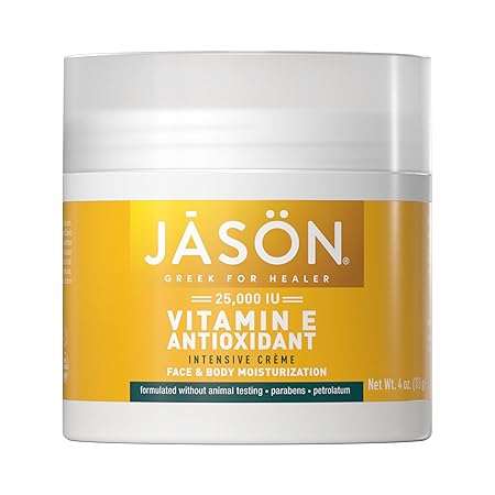 JASON Vitamin E 25, 000 IU Intensive Moisturizing Crème, For Face and Body, 4 Fluid Ounces