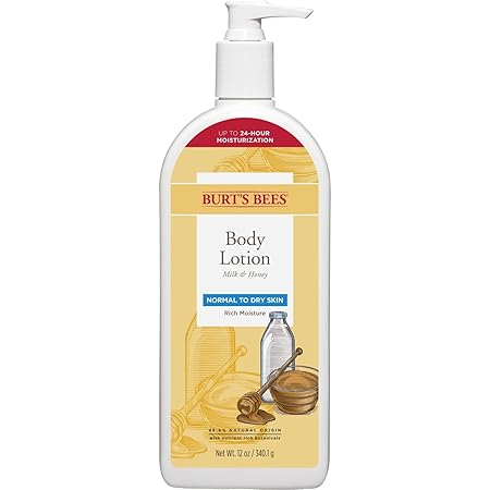 Burt's Bees Milk and Honey Body Lotion, 12 Ounces (Pack of 3)