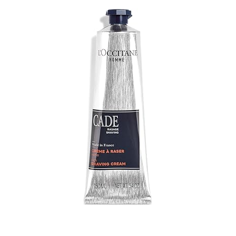 L'Occitane Cade Shaving Cream, 5.4 Ounce: Rich, Creamy Foam, Smooth Shave, With Shea Butter, Reduce Feelings of Tightness & Irritation, Made in France