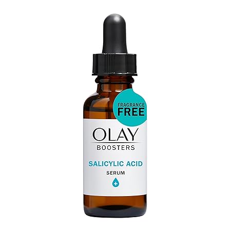 Olay Salicylic Acid Serum, Exfoliating Booster, Fragrance-Free, 1.0 Oz