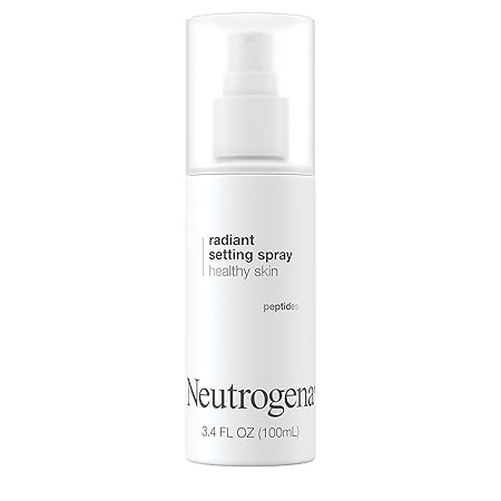 Neutrogena Radiant Makeup Setting Spray, Long-Lasting & Weightless Face Setting Mist for Healthy Looking, Glowing Skin, 3.4 Fl Oz