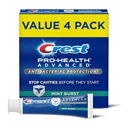 Crest Pro-Health Advanced Antibacterial Protection Toothpaste - Pack of 4, 5 Oz Tubes