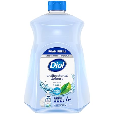 Dial Antibacterial Foaming Hand Soap Refill, 52 fl oz (Pack of 1) | Spring Water