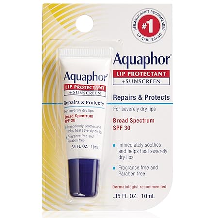 Aquaphor Lip Repair Lip Balm with Sunscreen, Lip Protectant, Lip Balm SPF 30, 0.35 Oz Tube