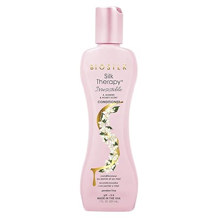 BioSilk Irresistible Collection Silk Therapy Conditioner, Moisturizes & Conditions Hair, Jasmine & Honey Scent, Sulfate, Paraben, & Cruelty-Free, 7 Oz