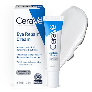 CeraVe Eye Repair Cream, 0.5 Ounce (Pack of 1) | For puffiness and bags under eyes, hydrating | Hyaluronic Acid, Niacinamide, Marine Botanical Complex