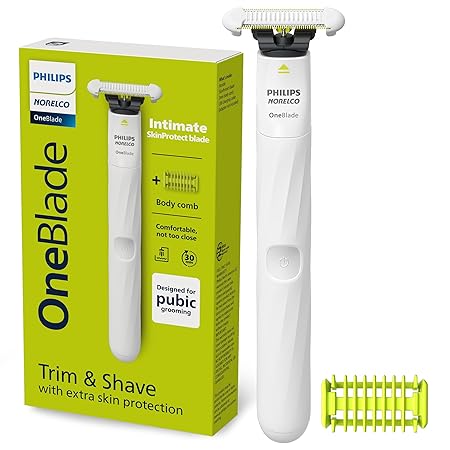 Philips Norelco OneBlade Unisex Intimate Pubic & Personal Body Groomer & Trimmer for Women & Men, QP1924/70