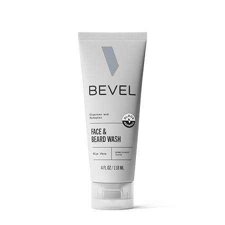 Bevel Face & Beard Wash with Witch Hazel and Aloe Vera (Pack of 1) | 4 Fl Oz | Cleanse, Hydrate, Brighten Skin