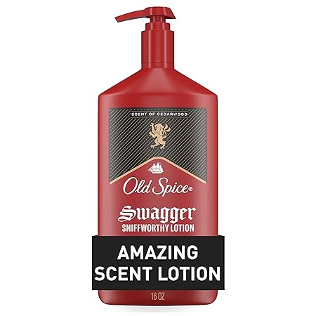 Old Spice Hand and Body Lotion for Men with All Skin Types, 24/7 Lightweight Moisturization with Amazing Scent, Instant Absorbtion, Swagger with Cedarwood Scent, 16 oz