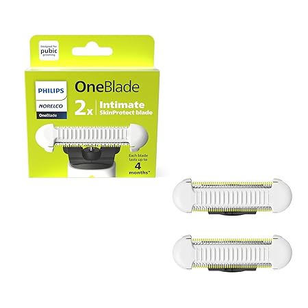 Philips Norelco OneBlade Skin Protect Replacement Blade, for OneBlade Electric Shaver and Trimmer, Durable Stainless Steel, Trim and Shave with Extra Skin Protection, 2 Count, QP229/80