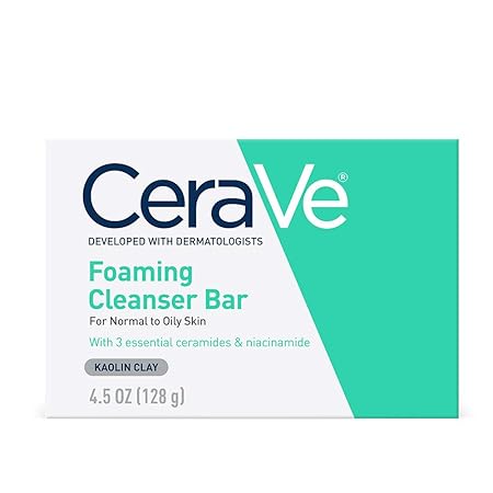 CeraVe Soap-Free Body and Face Cleanser Bar, 4.5 Ounce (Pack of 1) | oily skin | fragrance free