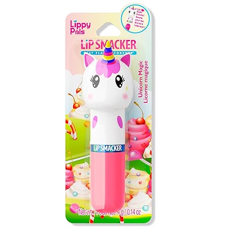 Lip Smacker Lippy Pals Unicorn, Flavored Moisturizing & Smoothing Soft Shine Lip Balm, Hydrating & Protecting Fun Tasty Flavors, Cruelty-Free & Vegan - Unicorn Magic