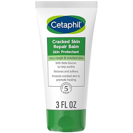 Cetaphil Cracked Skin Repair Balm, 3 oz (Pack of 1) | For very rough & cracked, sensitive skin, protects, soothes & restores deeper cracks | Hypoallergenic, fragrance free