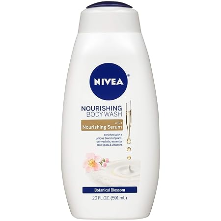 NIVEA Nourishing Botanical Blossom Body Wash, 20 Fl Oz (Pack of 1) | dry skin