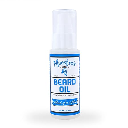 Maestro's Classic BEARD OIL | High-Shine Moisturizing & Taming for All Beard Types & Lengths- Mark of a Man Blend, 2 Ounce