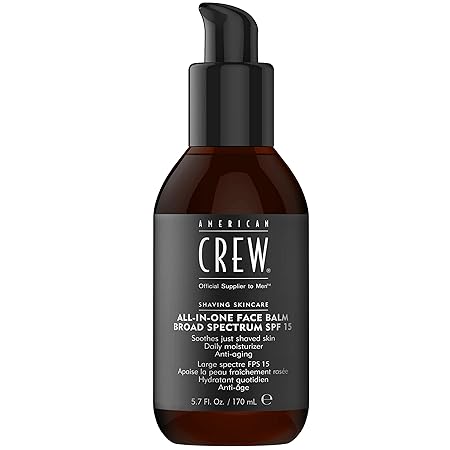 American Crew All-in-One Face Balm for Men, Soothing Cream, SPF 15, 5.7 Fl Oz