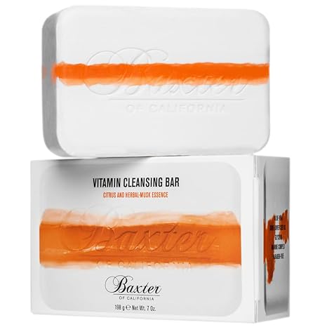 Baxter of California Vitamin Cleansing Bar, 7 Oz (Pack of 1) | Citrus and Herbal Musk Essence | All Skin Types | Holiday Gift Guide