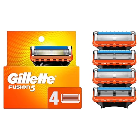 Gillette Fusion5 Razor Refills for Men, 4 Razor Blade Refills