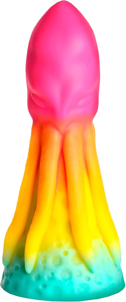 King Kraken Dildo for Men, Women & Couples. Firm and Flexible, Strong Suction Base, Fantasy Dildo, Unique Texture. Premium Phthalate-Free & Body-Safe Silicone. 1 Piece, Pink