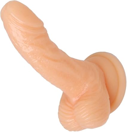 Frisky Silicone Realistic Suction Cup Mini Dildo, Flesh, 4 Inch