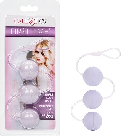 CalExotics First Time Triple Lover Balls With Easy Retrieval Loop - Adult Sex Toys - Purple SE-0004-38-2