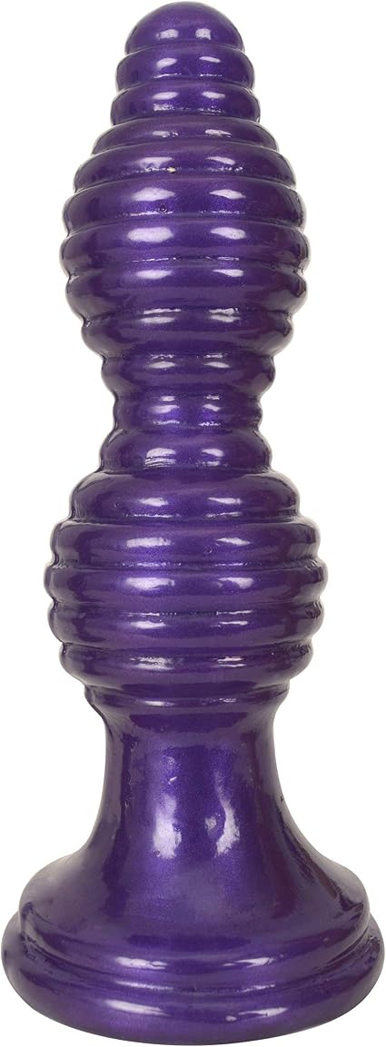 The Queen Ribbed Anal Plug � Purple