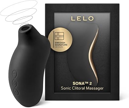 LELO SONA 2 Sonic Waves Clitoral Vibrator, Waterproof Clit Sucking Vibrator, Suction Vibrator for Women for Deeper Satisfaction, Clitoris Stimulator for Woman, Black