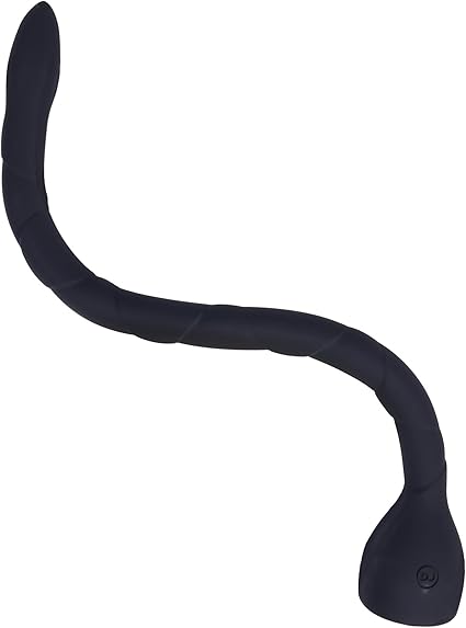 Doc Johnson Merci - in Deep - Premium Silicone Anal Snake - Extra Long Anal Toy - Vac-U-Lock Compatible - for Adults Only, Black