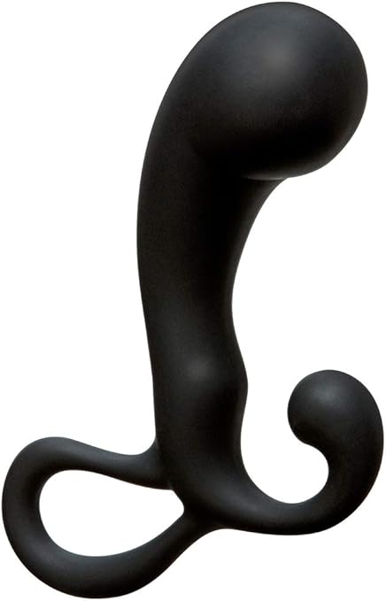 Doc Johnson OptiMALE - P-Massager - Silicone - Prostate and Perenium Stimulator - Black