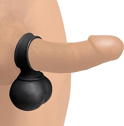 Men 28x Vibrating Balls Penis-Ring. Sex Toys for Mens Pleasure and Couples Sex Toy. Male Vibrating Stimulator, Penis Massager & Erection Enhancer with Remote Control - XLarge, Black