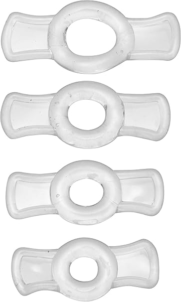 Size Matters Endurance Constrictive Penis Ring Set, Clear