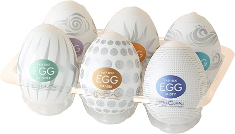 TENGA EGG-VP6(2) Easy Beat EGG Portable Male Masturbator Variety Pack, 6 Pack