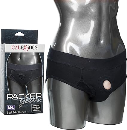 CalExotics Novelties Packer Gear Black Brief Harness Medium/Large, Black