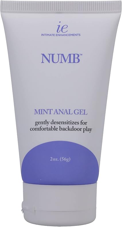 Doc Johnson Intimate Enhancements - Numb - Mint Anal Gel - Gently desnsitizes for Comfortable Backdoor Play - 2 oz. (56g)