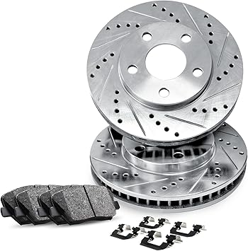 R1 Concepts Rear Brakes and Rotors Kit |Rear Brake Pads| Brake Rotors and Pads| Ceramic Brake Pads and Rotors |Hardware Kit |fits 2014-2019 Mercedes-Benz B Electric Drive, B250e, CLA250