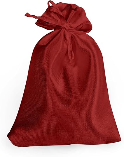 LinenTablecloth 4 x 6-Inch Satin Favor Bag (10-Piece) Burgundy