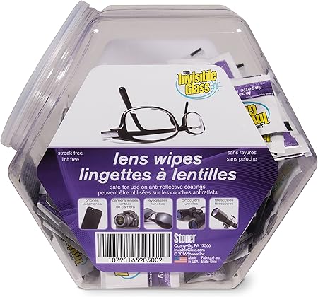 Invisible Glass 90100 Lens Cleaning Wipe (150-Count Fishbowl)