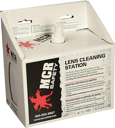 MCR LCS1 Crews Disposable Lens Cleaning Station 8 Oz with Tissues