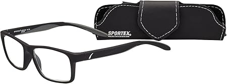 SAV Eyewear Men's Sportex Ar4163 Gray Square Reading Glasses, 29 mm + 2