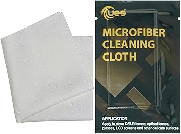 UES Lint Free Superfine Microfiber Cloth for Cleaning Lens, Phone Screen, Laptop, Eye Glasses, Tablet LED (8pcs - 15cm x 15cm)