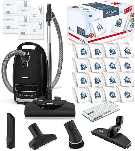 Miele Complete C3 Kona HEPA Canister Vacuum Cleaner with SEB228 Powerhead Bundle - Includes Performance Pack 16 Type GN AirClean Genuine FilterBags + Genuine AH50 HEPA Filter