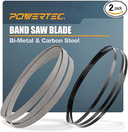 POWERTEC 62 Inch Bandsaw Blades Assortment for Woodworking & Non-Ferrous Metal Cutting, Band Saw Blades for WEN 3939, 3939T, Ryobi, Grizzly, Skil, Sears Craftsman and POWERTEC 9